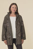 Mintaro Chocolate Sequin Quilted Jacket