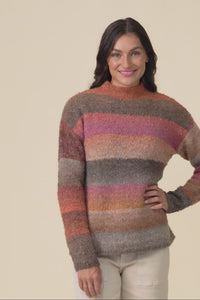 Augie Orange Stripe Knit Jumper