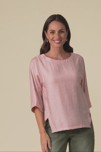 Tommy Blush Side Split Top