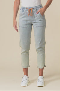Orbe Light Blue Denim Drawstring Jeans