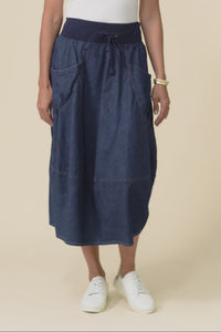 Gwen Blue Denim Pocket Skirt