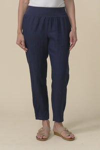 Tatum Navy Linen Pants,Video