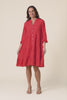 Banks Red Cotton Embroidered Dress,video