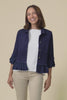 Dolores Navy Cotton Frill Jacket,Video
