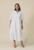 Donnie White Cotton Embroidered Dress,Video