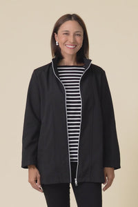 Cora Black Zip Jacket