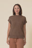 Astor Mocha Yak Wool Knit Top