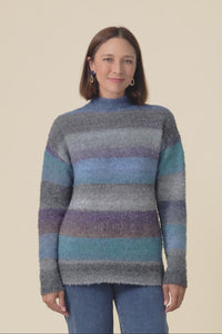 Augie Blue Stripe Knit Jumper