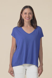 Jenner Cobalt V Neck Tee,video
