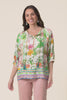 Sophina Green Palm Tassel Top,video