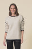 Simba Beige Contrast Knit Jumper