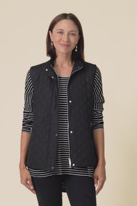 Joey Black Puffer Vest