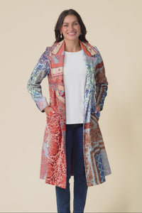 Oliver Red Tile Pocket Coat