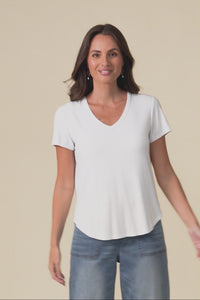 Veronica White Bamboo Tee