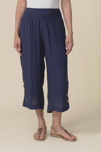 Lettie Navy Button Pants,Video