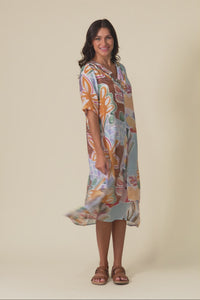 Nala Blue Flower Layers Dress