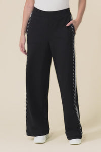 Bien Black Contrast Ponte Jogger Pants