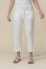 Oman White Linen Drawstring Pants,Video