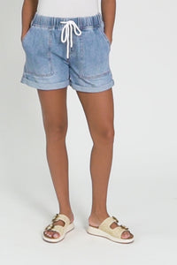 Emma Blue Denim Relaxed Shorts