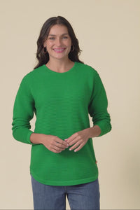 Somer Forest Green Organic Cotton Knit Jumper