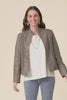 Mitchell Brown Faux Leather Biker Jacket