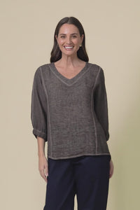 Ziola Mocha Linen Cotton Top,Video