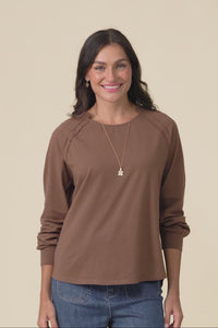 Indie Chocolate Cotton Long Sleeve Tee
