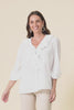 Winifred White Cotton Frill Top