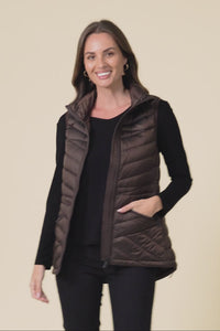 Maryclaire Chocolate Down Puffer Vest