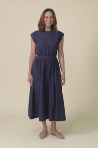 Cooper Navy Cotton Pocket Dress,video
