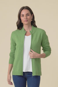 Pacey Green Wool Zip Jacket
