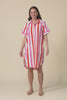 Chatham Red Stripe Palm Cotton Dress,video