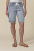 Gabby Mid Blue Denim Bermuda Shorts,video