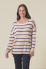 Berlin Navy Stripe Cotton Blend Knit Top
