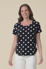 Janis Black Spot Bamboo Tee,Video