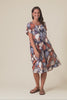 Murano Blue Abstract Cotton Dress