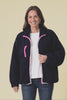Jayne Navy Contrast Fleece Jacket