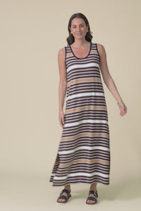 Janet Tan Stripe Bamboo Maxi Dress,Video