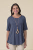 Buttery Blue Half Sleeve Top