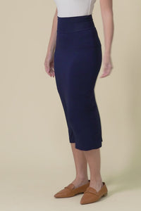 Navy Bamboo Maxi Tube Skirt,Video