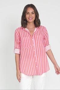 Austen Pink Stripe Cotton Shirt