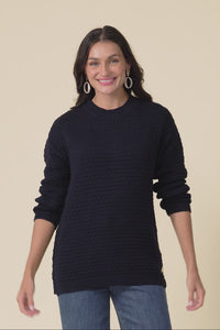 Yanny Navy Organic Cotton Knit Jumper