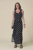 Macy Black Spot Bamboo Maxi Tie Dress,Video