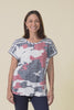 Sorelle Navy Abstract Cotton Blend Tee,Video