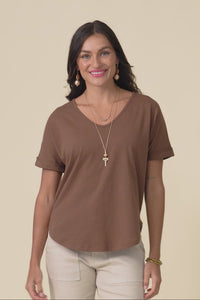 Toronto Brown Cotton Tee