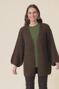Pearson Chocolate Knit Cardigan