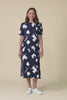 Klee Navy Abstract Cotton Tee Dress,Video