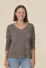 Fulton Brown Patchwork Cotton Top