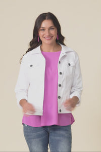 Danielle White Stretch Jean Jacket