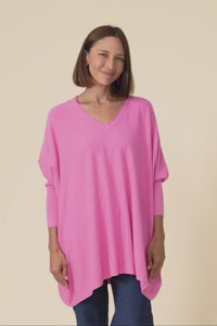 Nastia Hot Pink Wool Blend Jumper